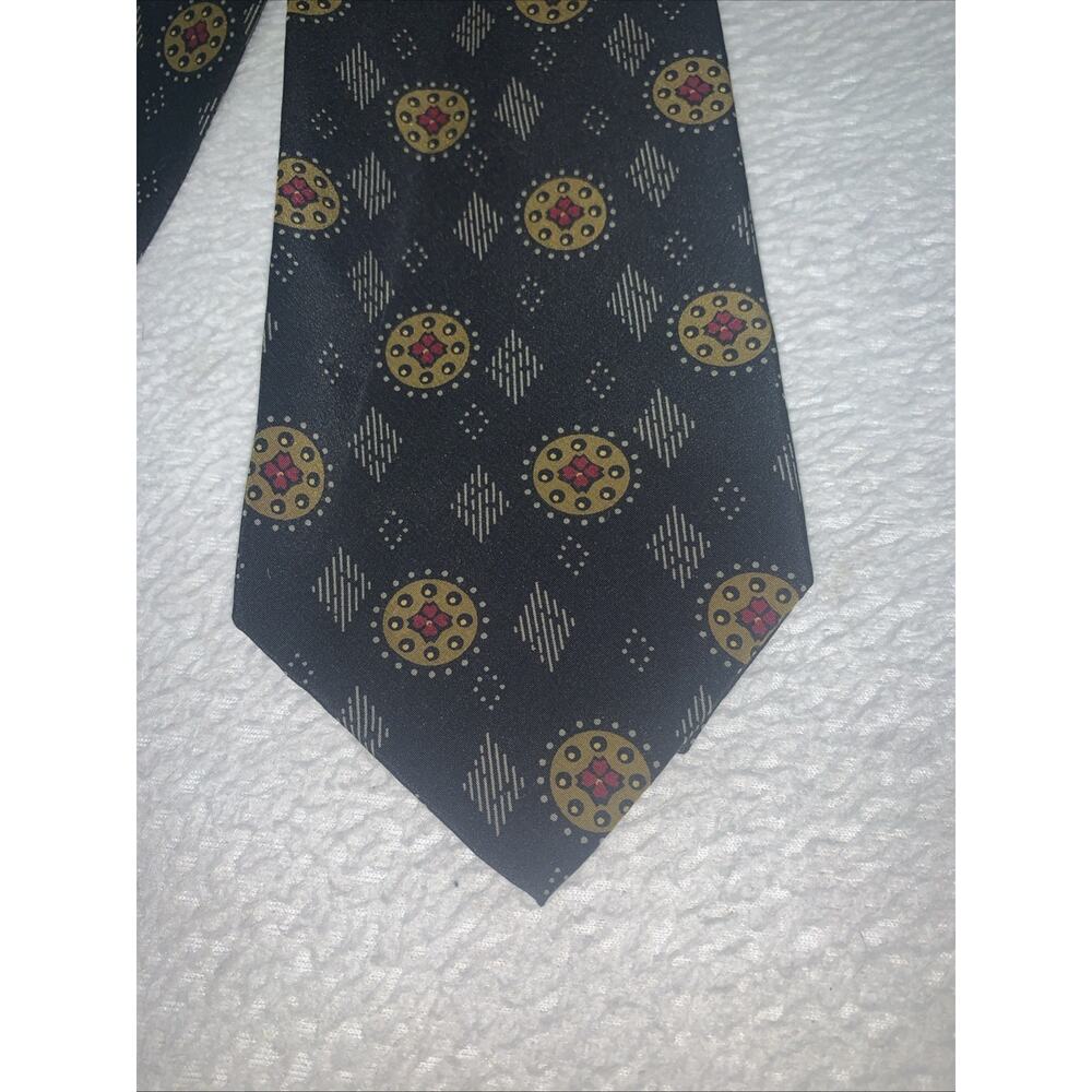 Emporio Armani‎ All Silk Tie Made In Italy Black Graphic - Picture 2 of 5